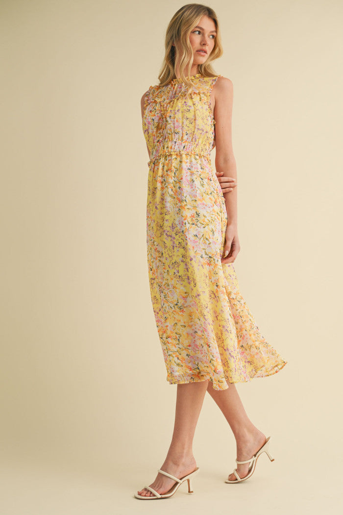 Beverly Yellow Floral Dress