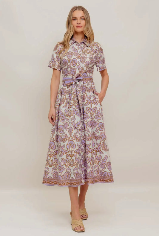 Darlene Lavender and Ivory Dress