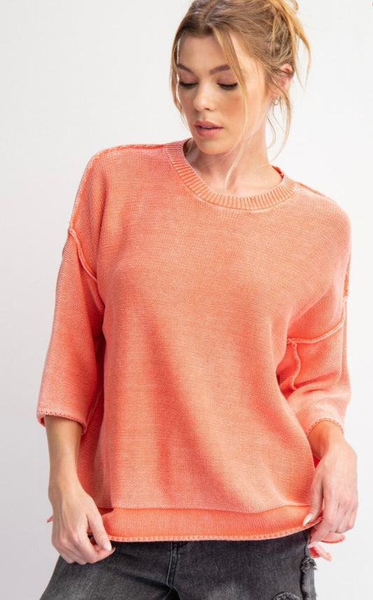 Ainsley Mineral Washed Oversized Sweater