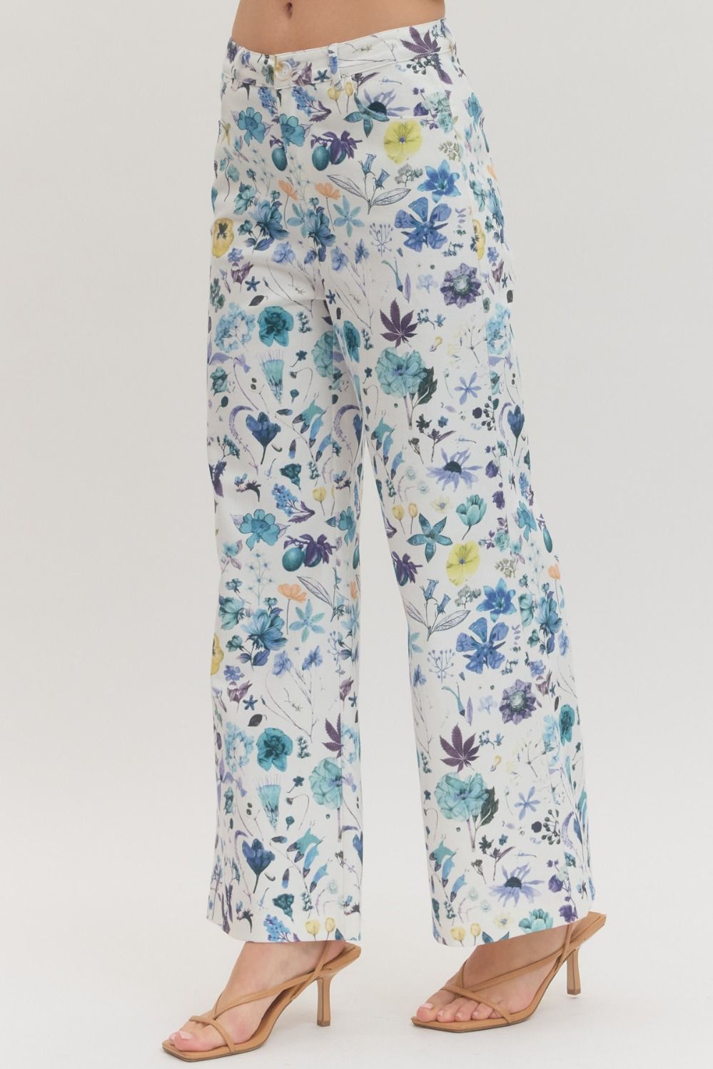 Entro Blue Mix Floral Pants