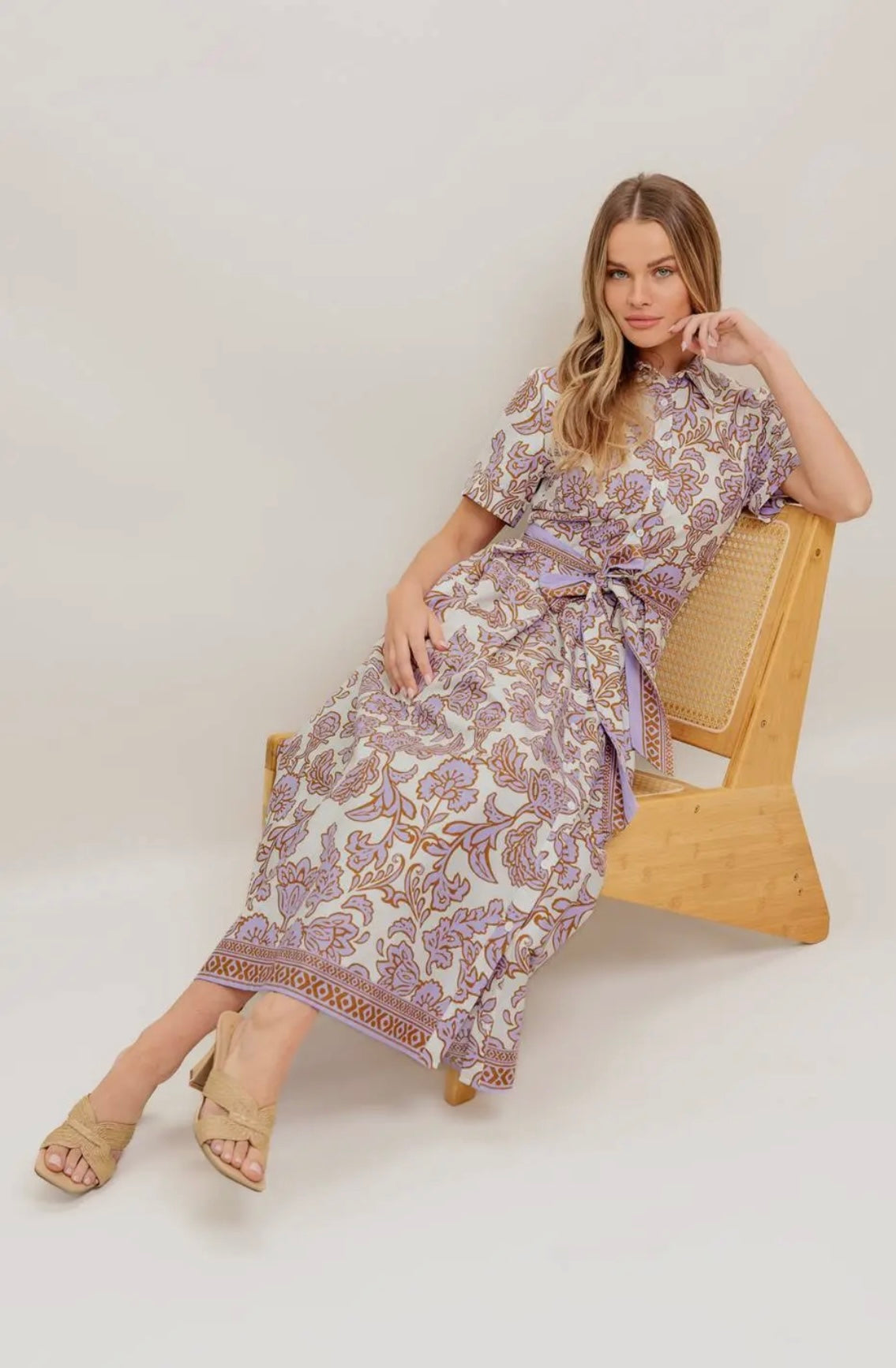 Darlene Lavender and Ivory Dress