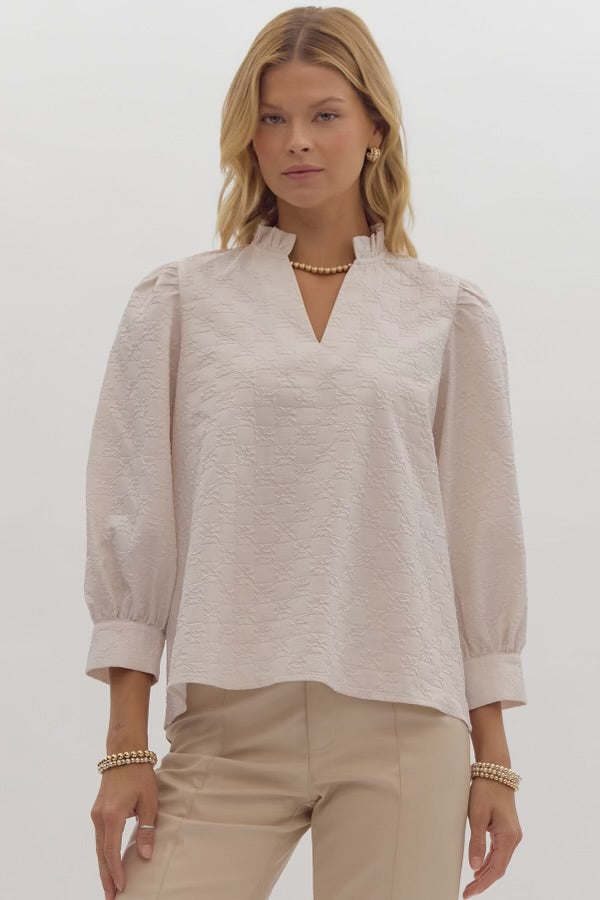 Heidi Cream Textured Top