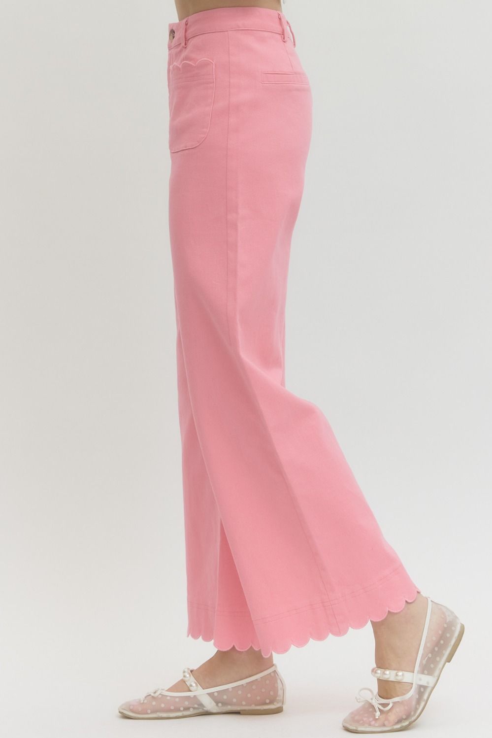 Entro Scallop Trimmed Pants