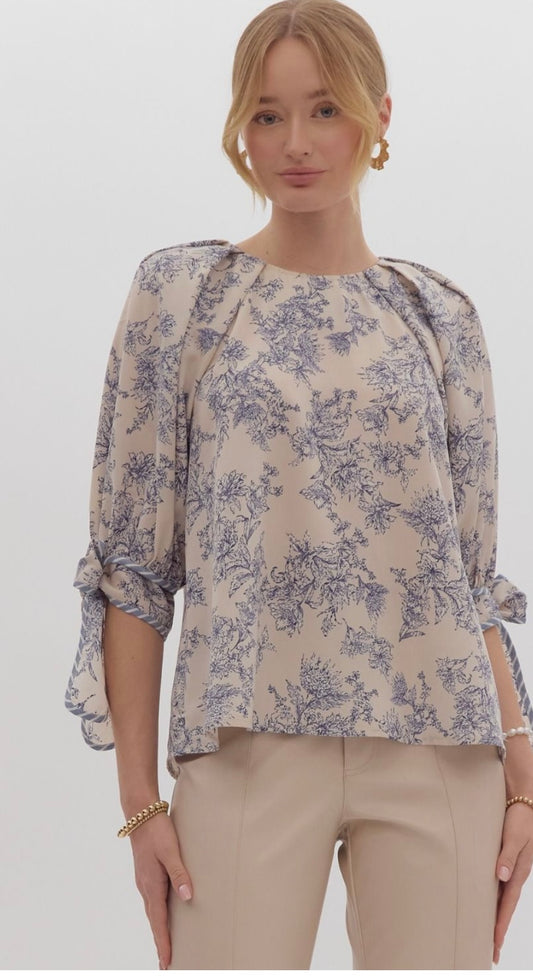 Stella Blue Floral Blouse