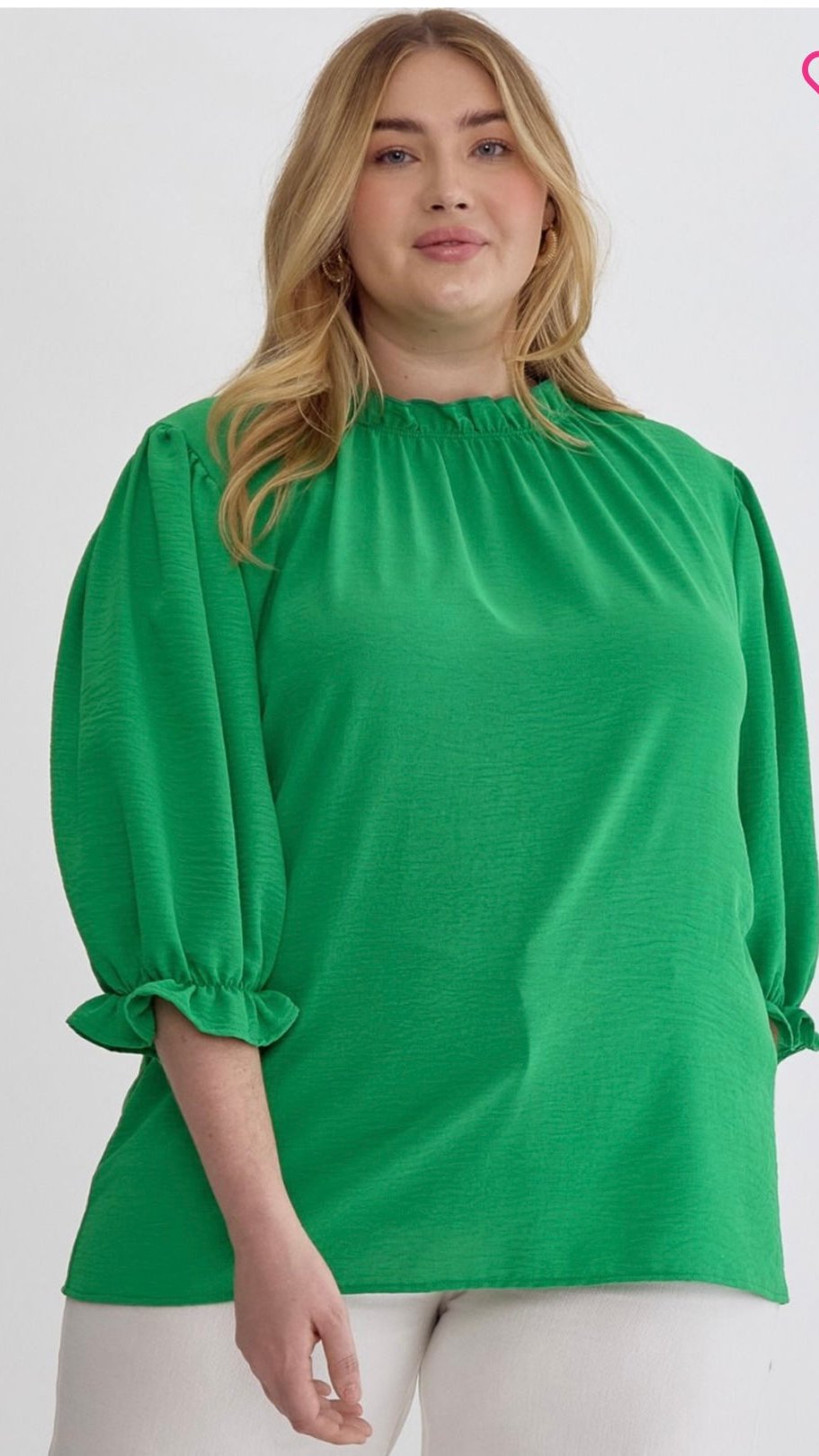 Kelly Green Plus Size Top