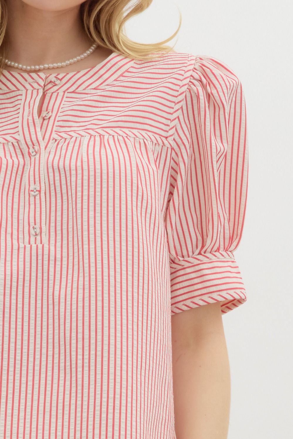 Everly Red Striped Top