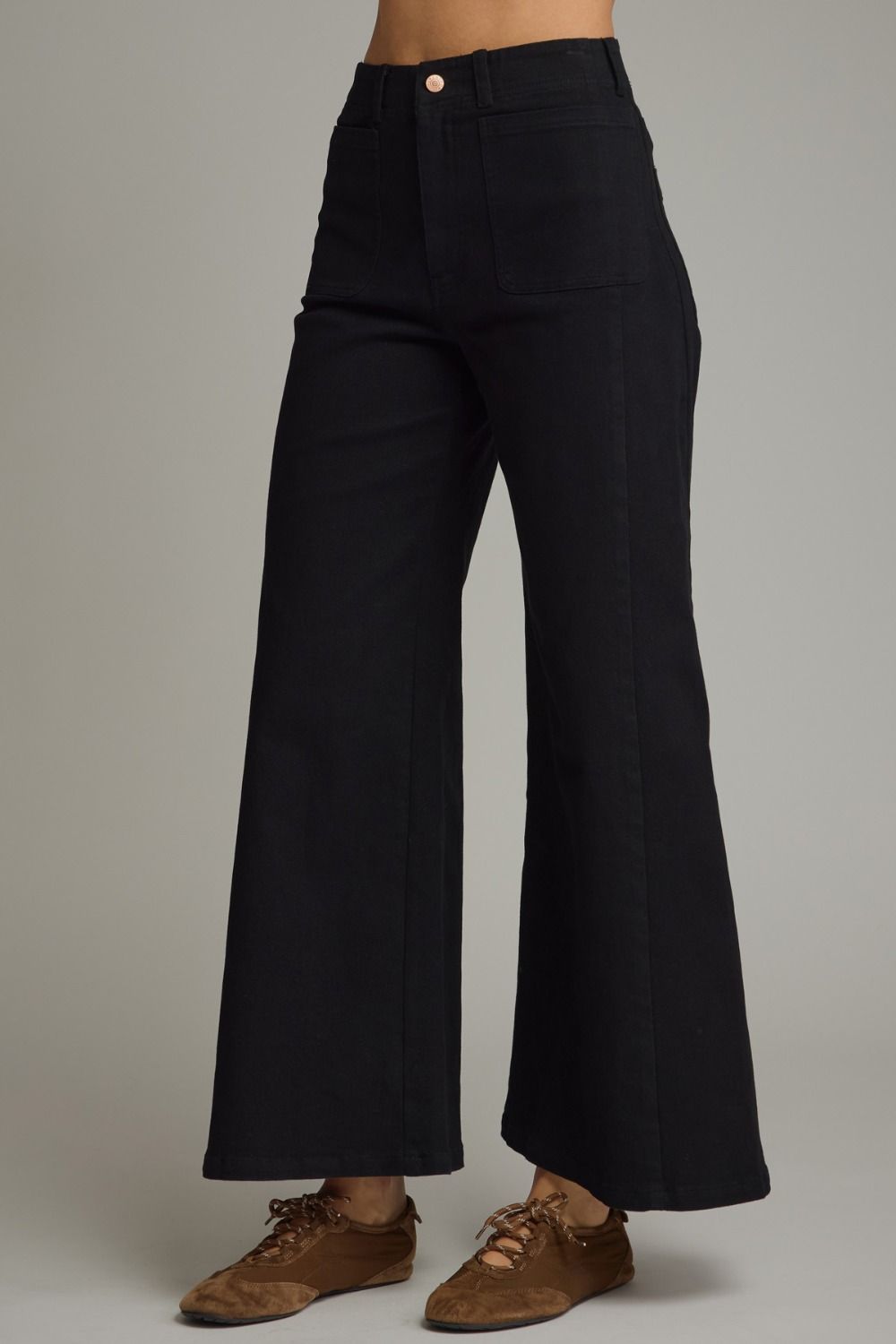 Entro Wide Leg Black Pants