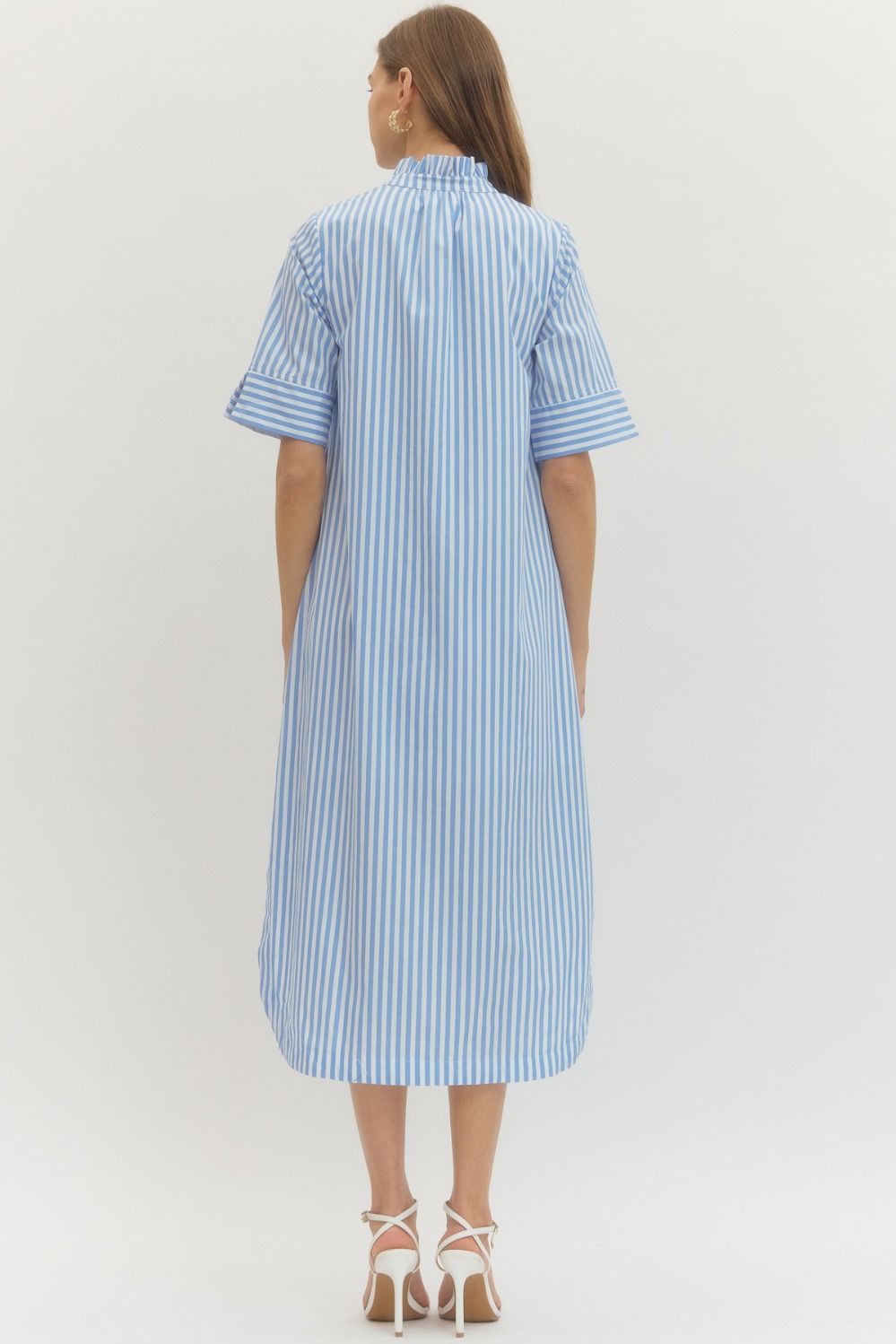 The Feagan Blue Striped Dress
