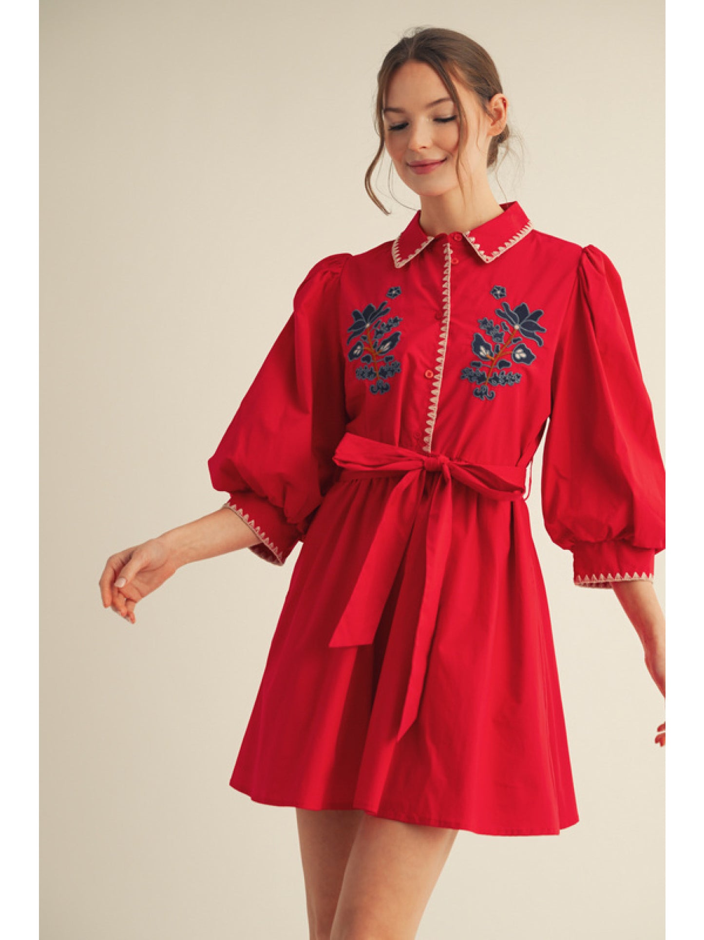 Jaqueline Collared Mini Dress