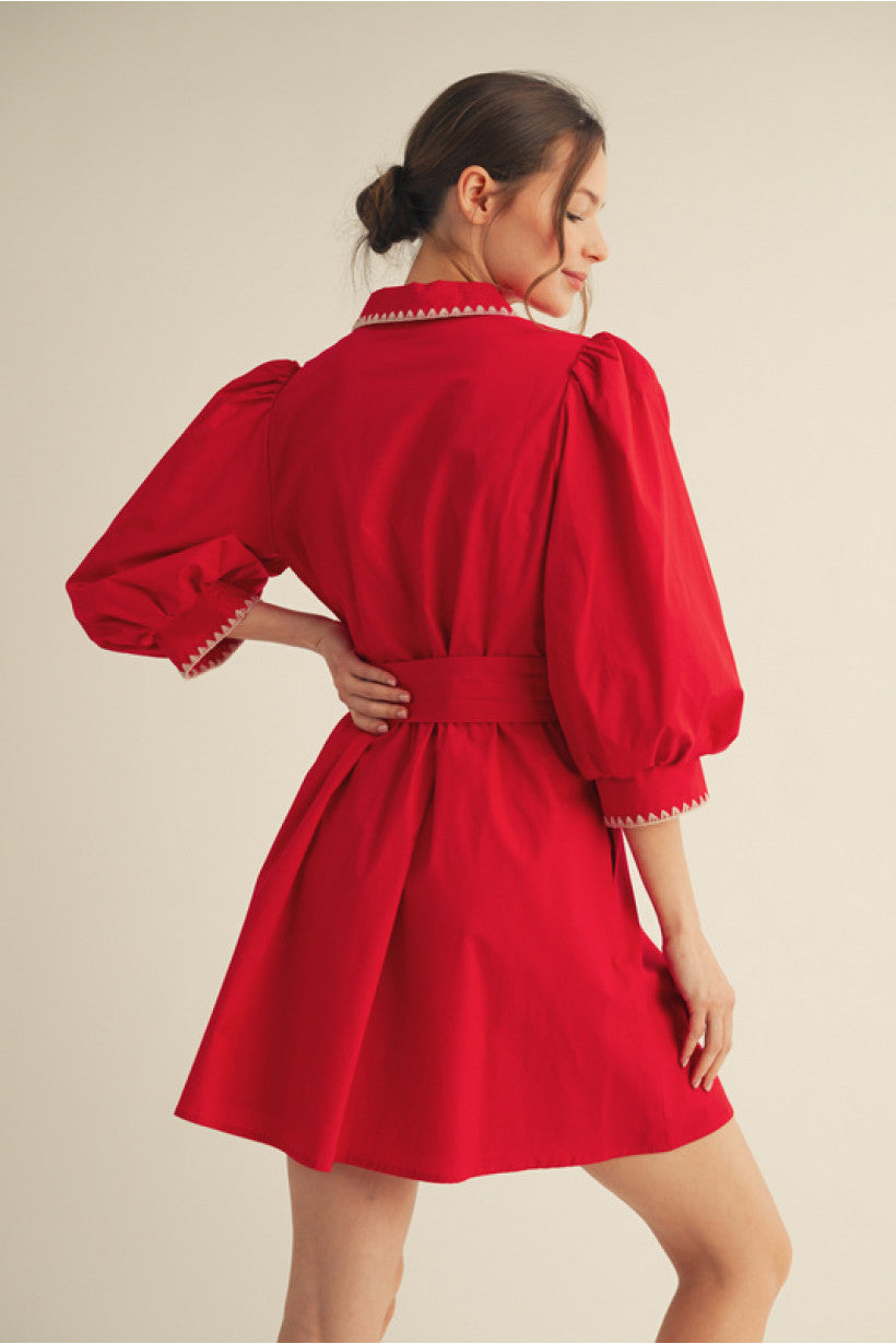 Jaqueline Collared Mini Dress