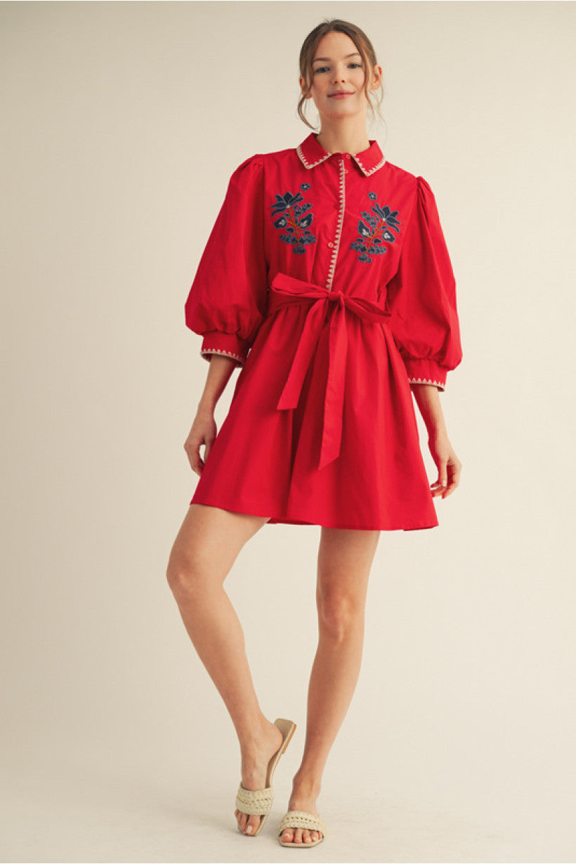 Jaqueline Collared Mini Dress