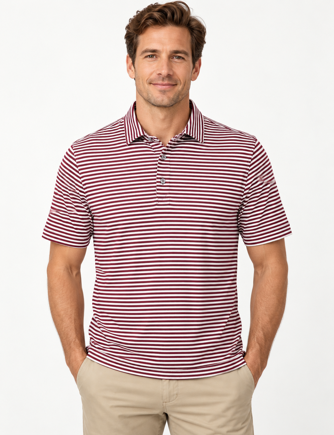 Cutter & Buck Virtue Eco Pique Striped Men’s Polo
