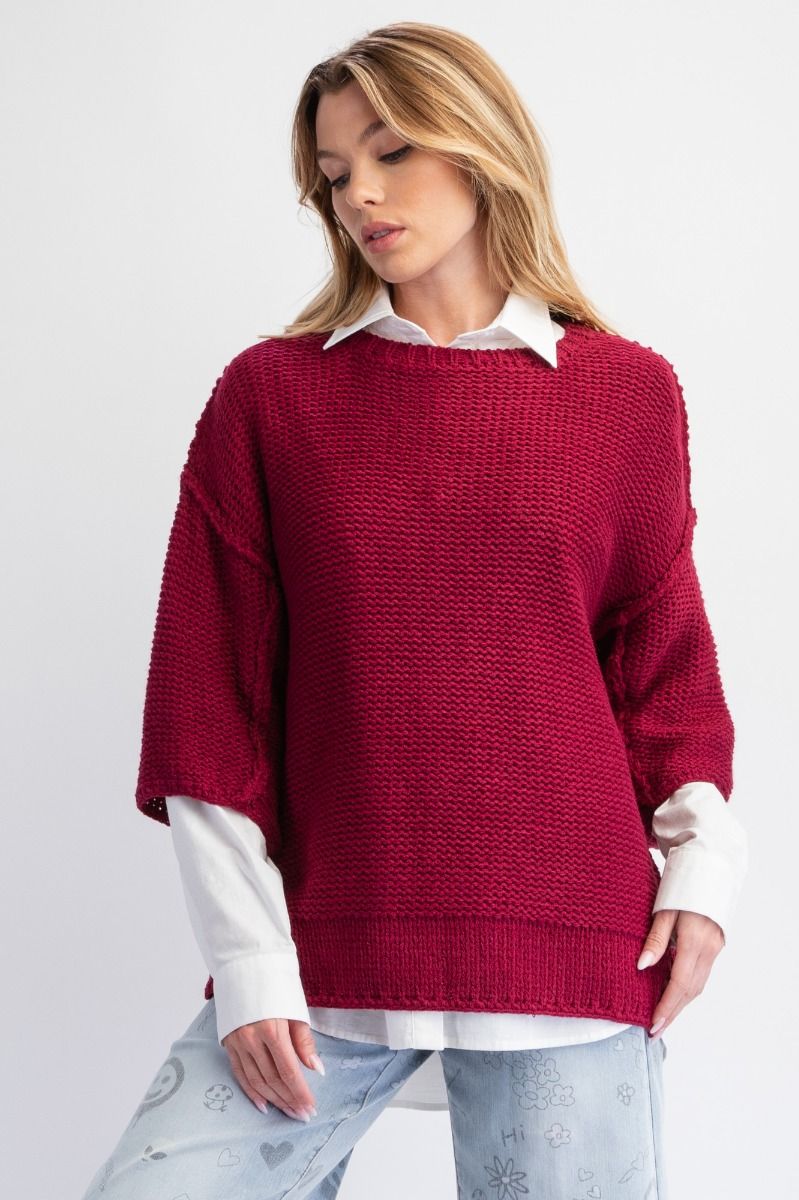 The Dolman 3/4 Sleeve Sweater