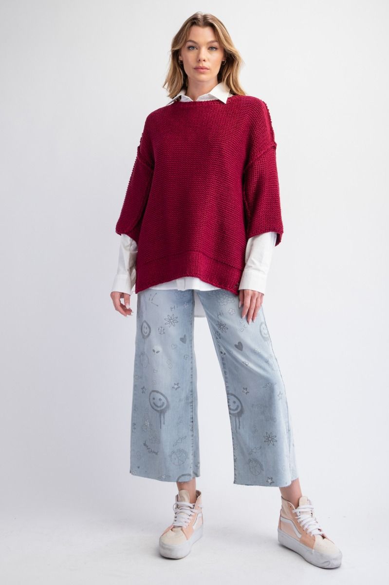 The Dolman 3/4 Sleeve Sweater