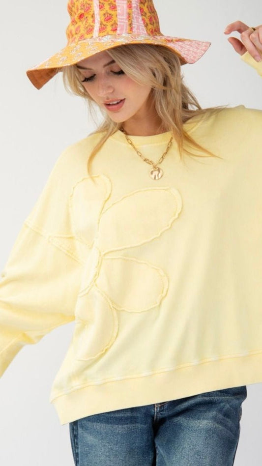 Emily Flower Patch Sweatshirt