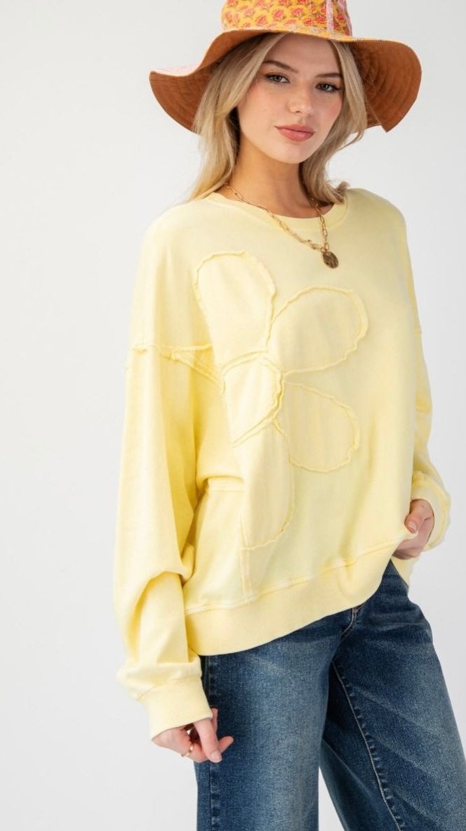 Emily Flower Patch Sweatshirt