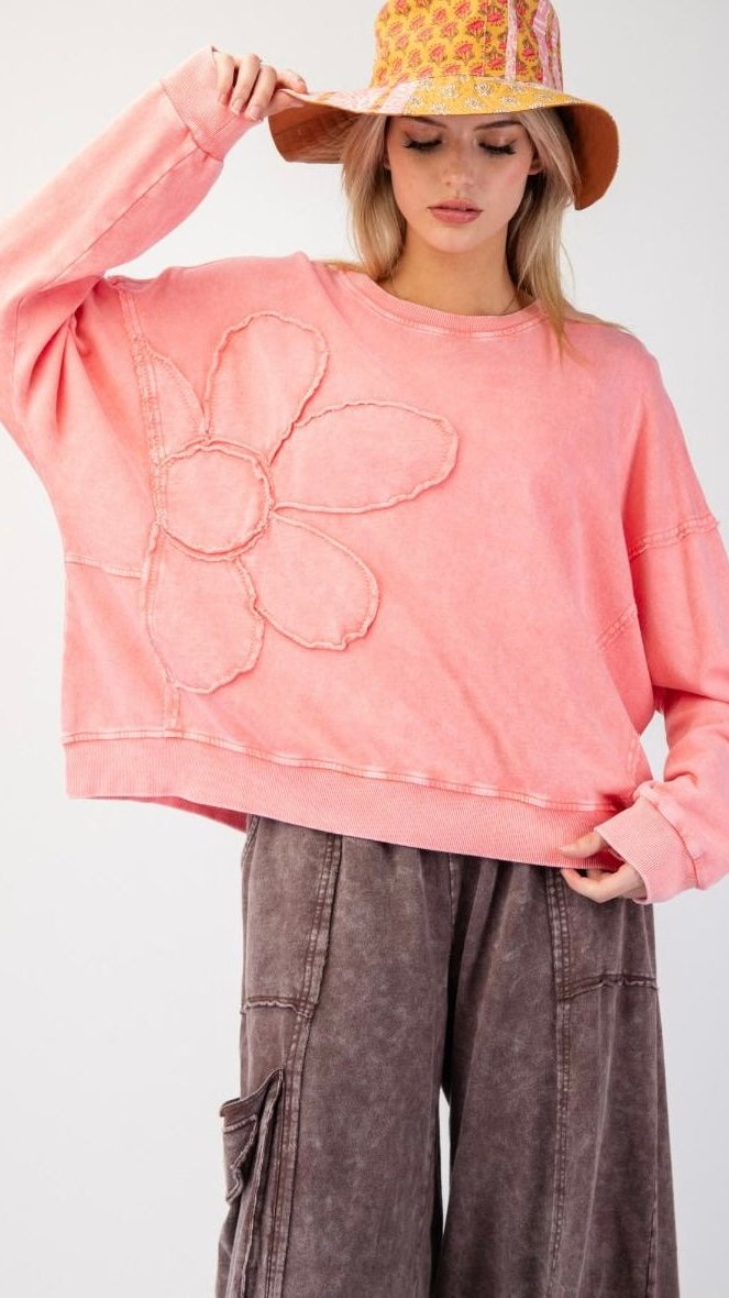 Emily Flower Patch Sweatshirt