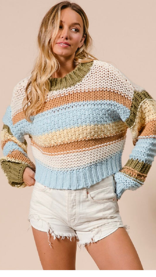 Hazel Multi-colored Stripe Sweater