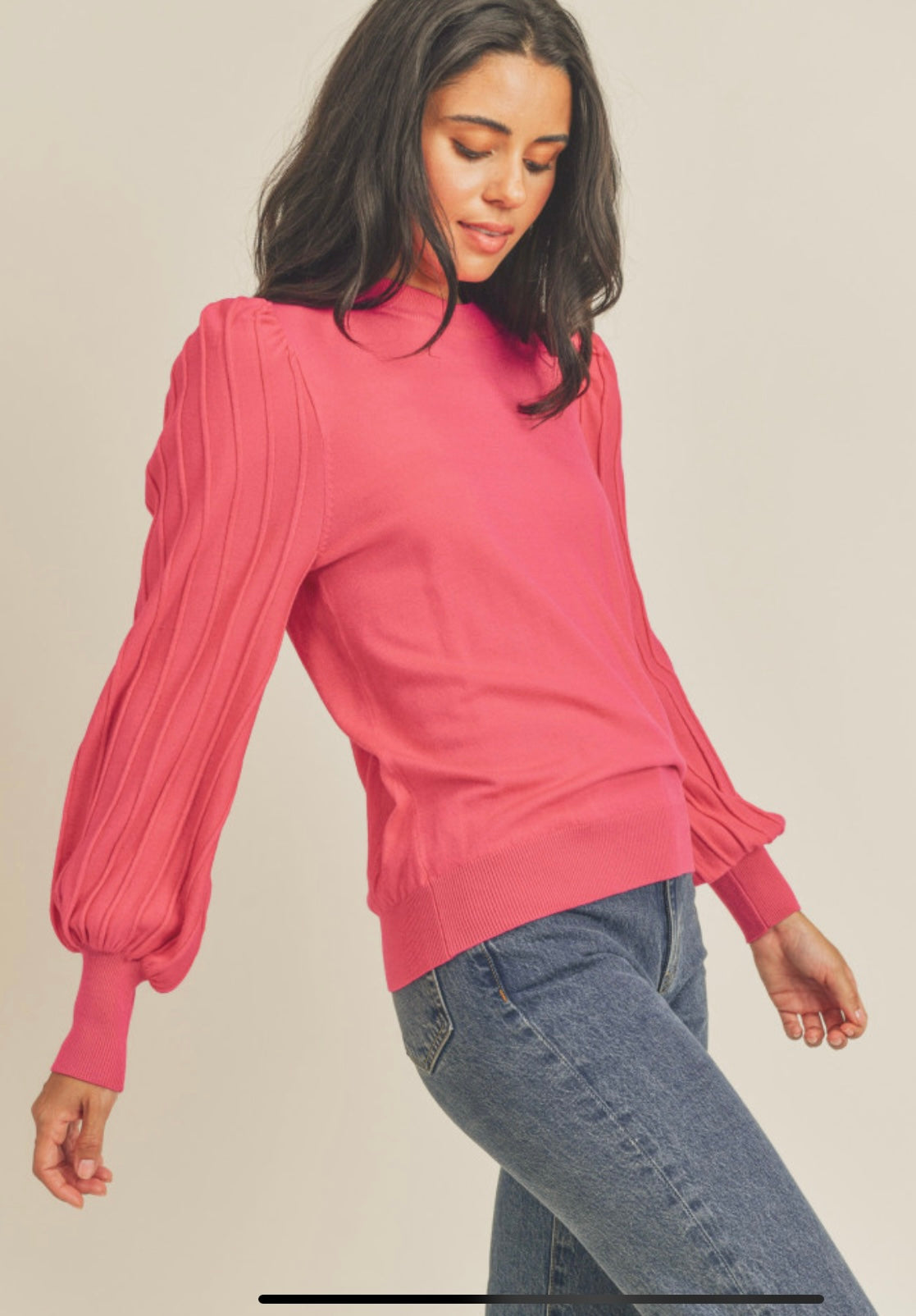 Tamia Pink Puff Sleeve Top