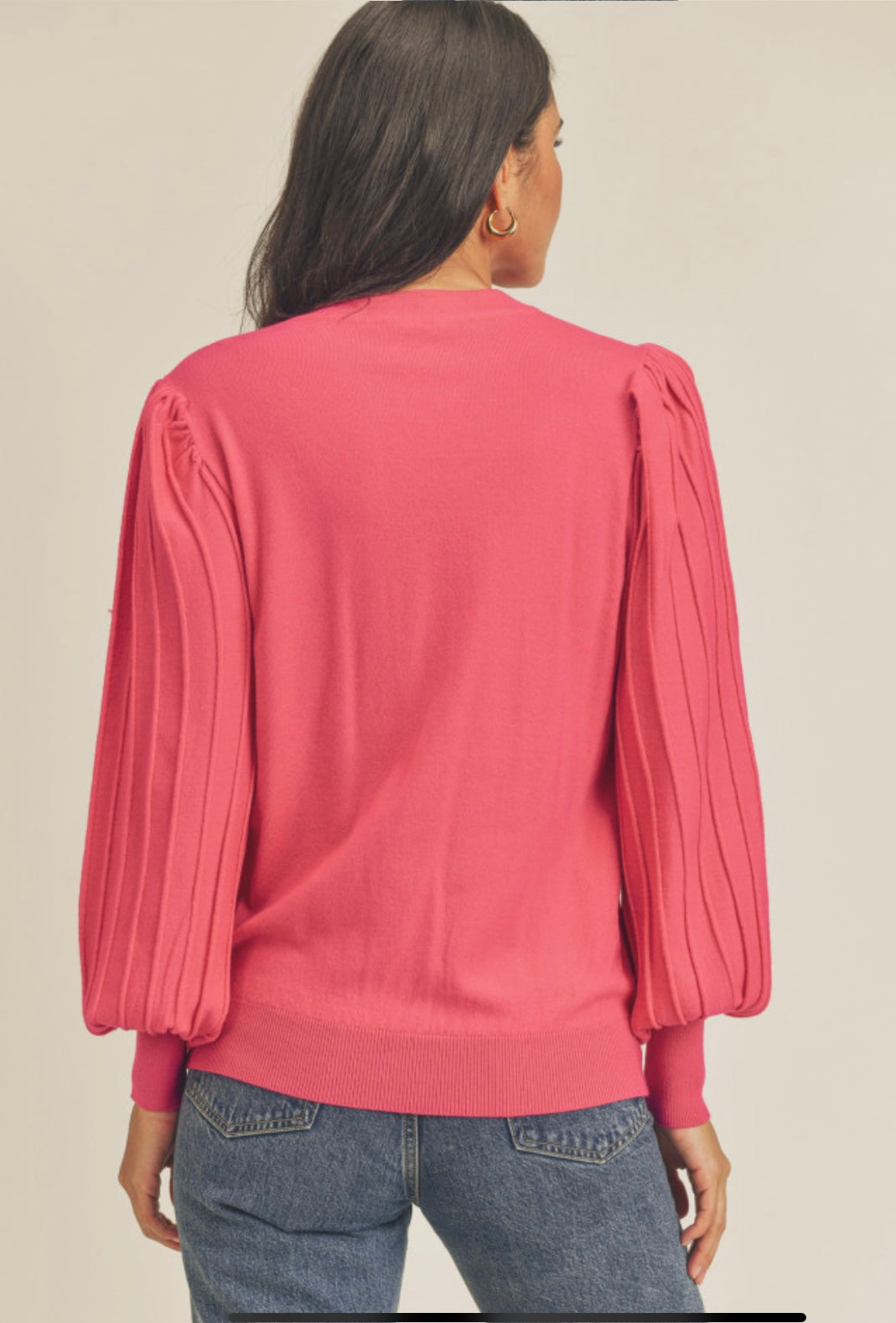 Tamia Pink Puff Sleeve Top