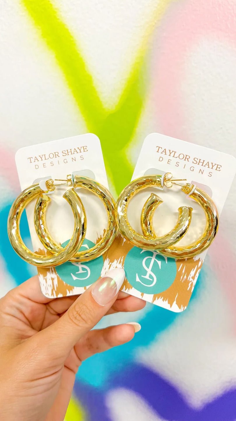 Raya Large Gold Hoop Earrings