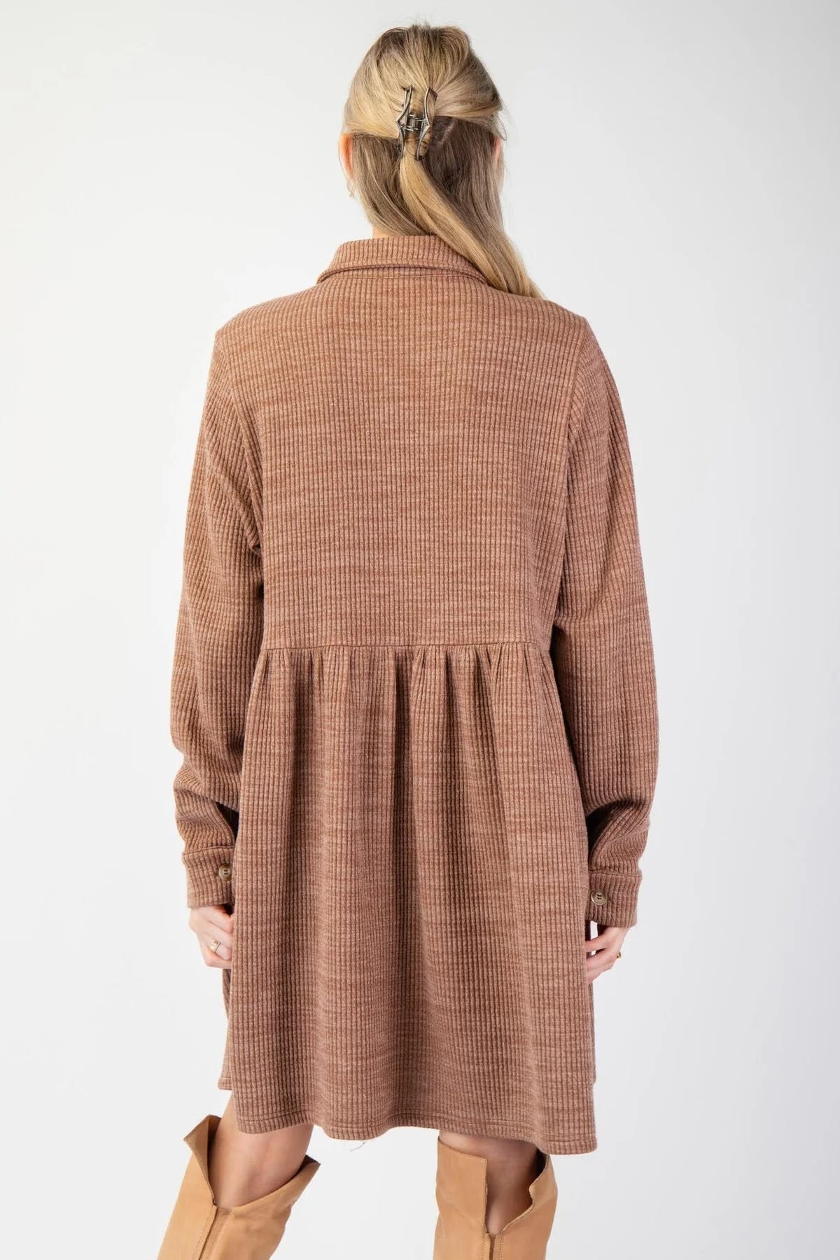 Ivy Brown Button Down Dress