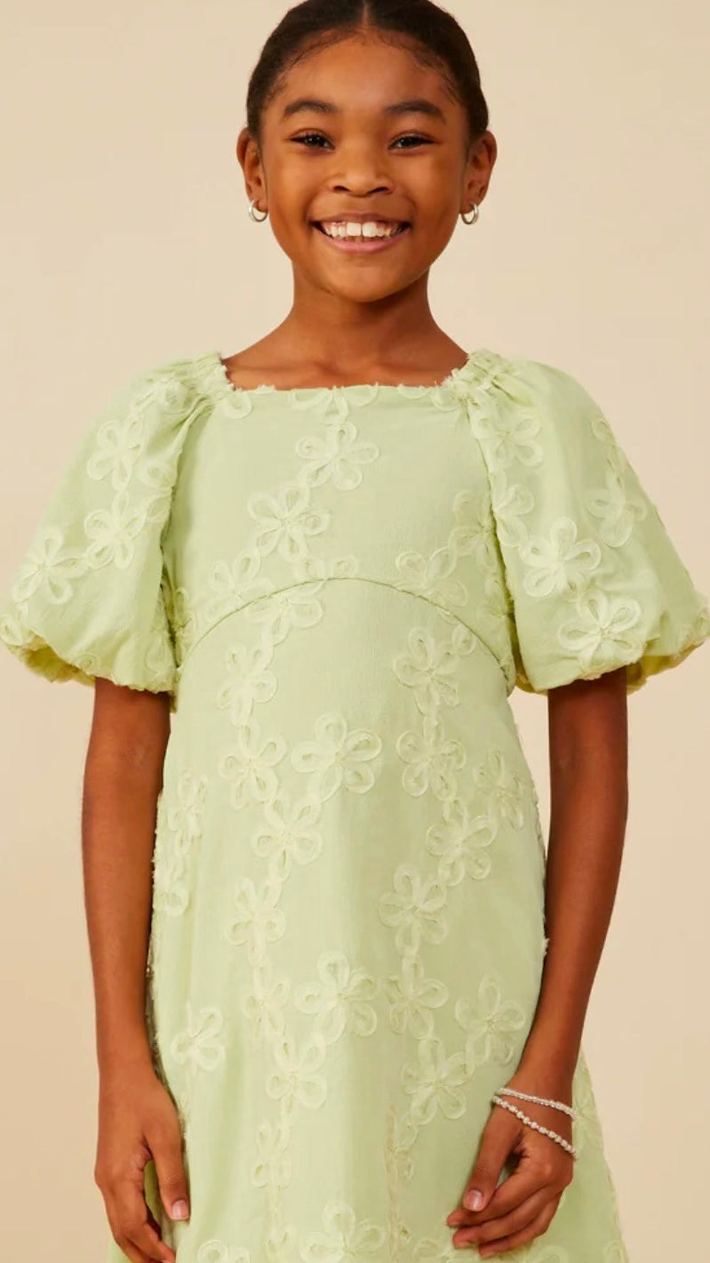 Hadley Sage Green Flower Dress