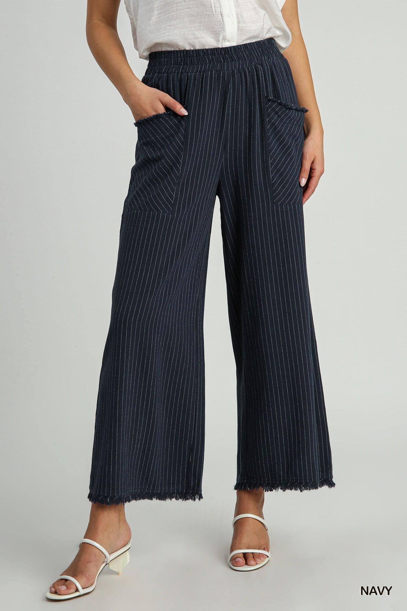 Living the Easy Life Striped Linen Wide Leg Pants