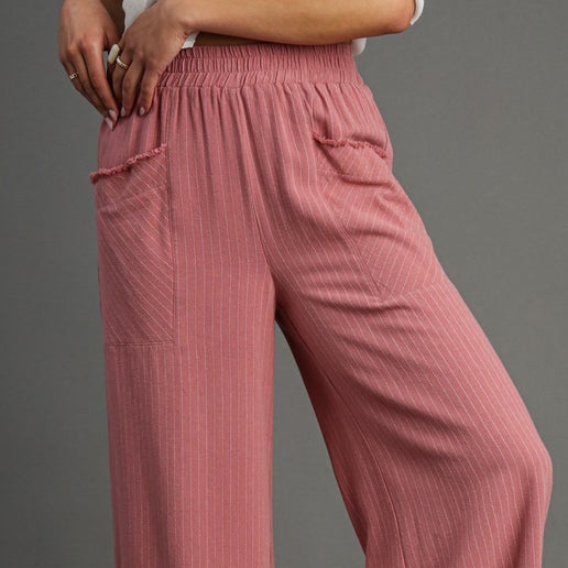 Living the Easy Life Striped Linen Wide Leg Pants