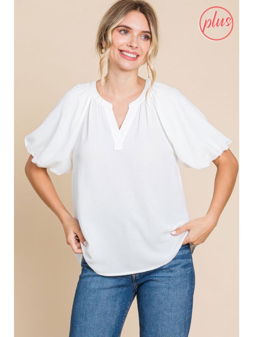 Goes With Literally Anything Off White Plus Size Top