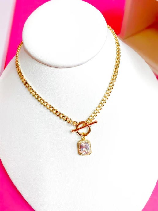 Glam Toggle Gold Necklace